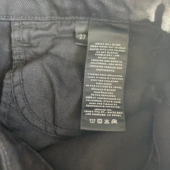 ❤️ J.Brand Highrise ankle straight legs Jules jeans , black, Size 27 O