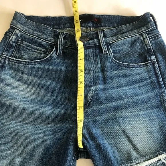 3x1 Shelter Swift Skinny Leg Slim Straight Button Fly Distressed Jeans  Size 24