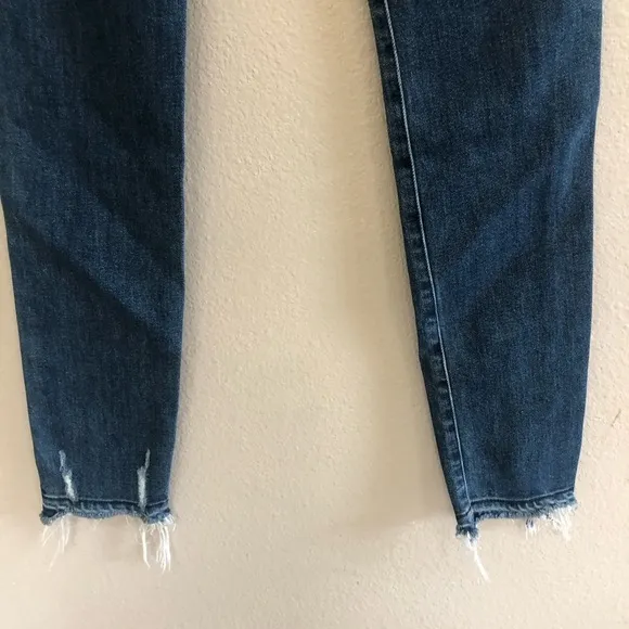 3x1 Shelter Swift Skinny Leg Slim Straight Button Fly Distressed Jeans  Size 24