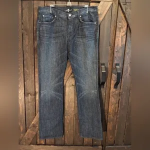 7 for all mankind, dark wash, bootcut jeans, size 36