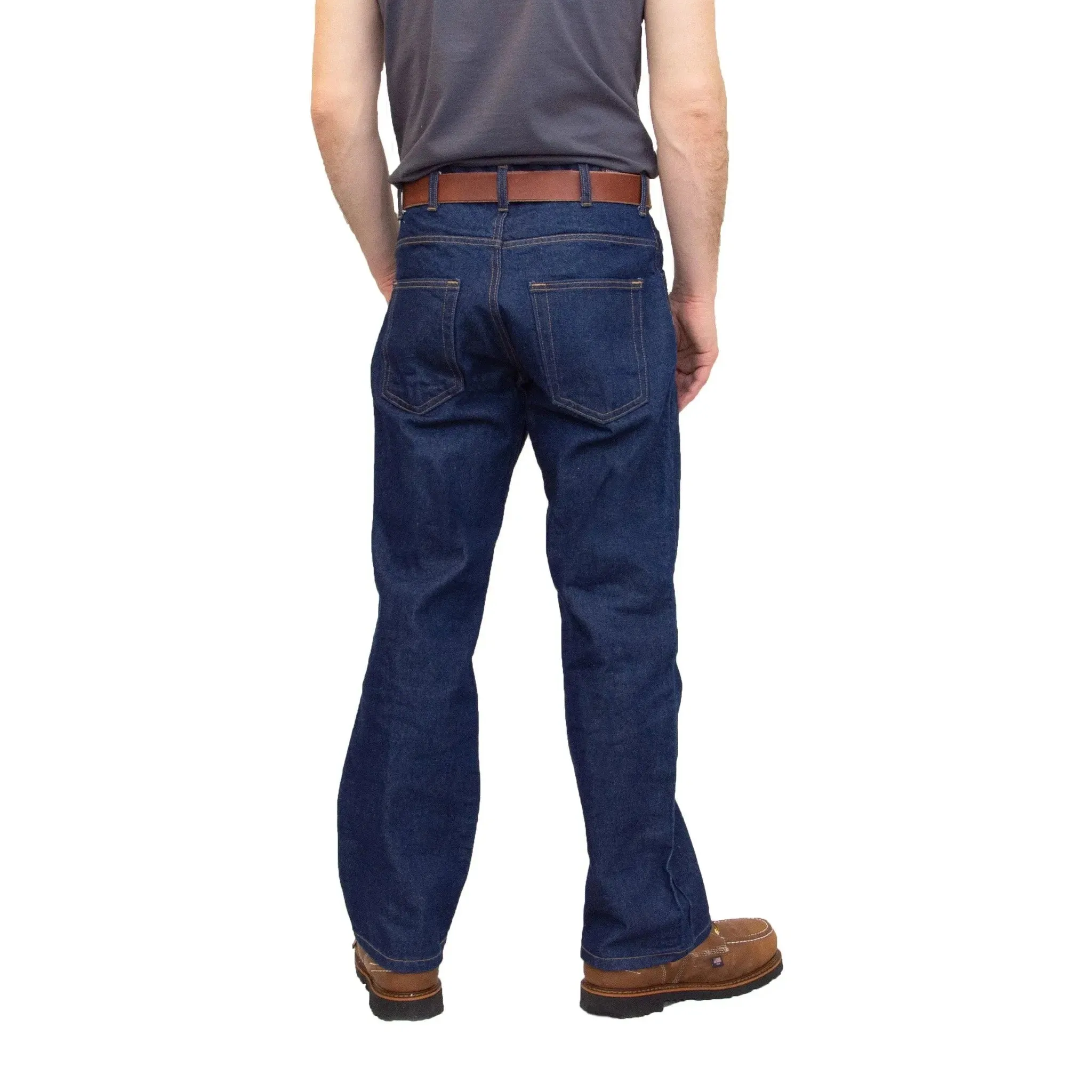 AA701D - Men's Boot Cut Jean with Gusset - Dark Stonewash - Big Sizes