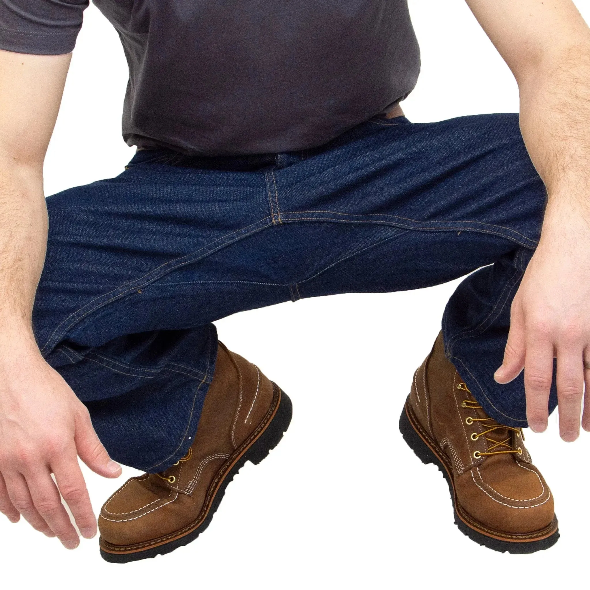 AA701D - Men's Boot Cut Jean with Gusset - Dark Stonewash - Big Sizes