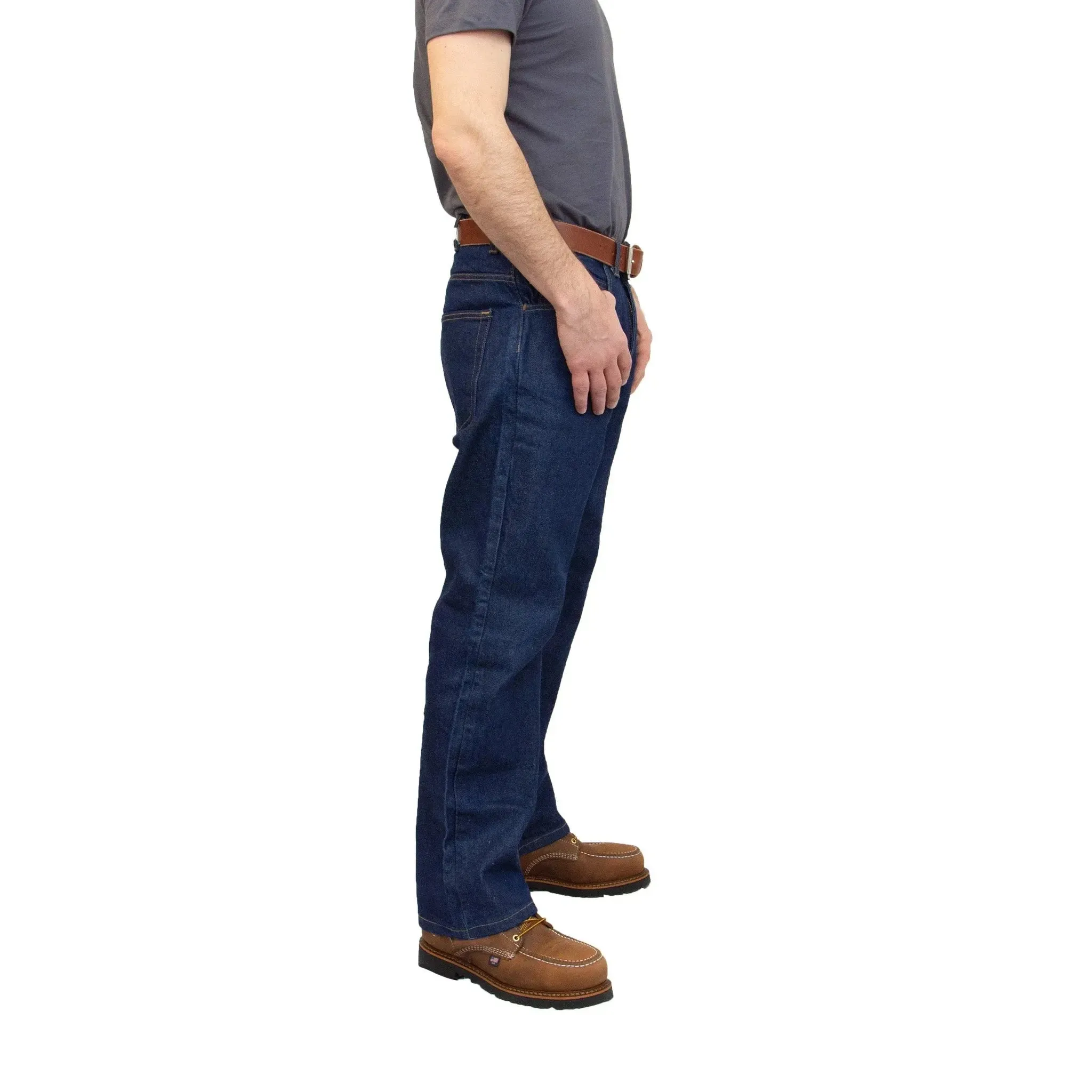 AA701D - Men's Boot Cut Jean with Gusset - Dark Stonewash - Big Sizes