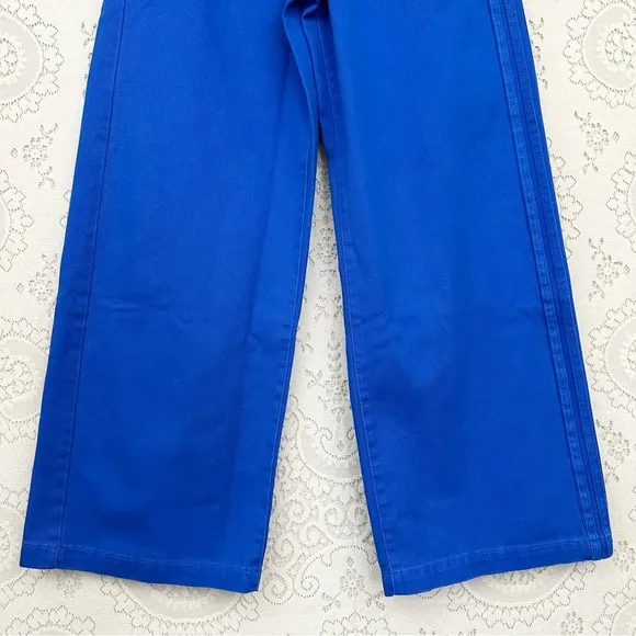 Adidas x KSENIASCHNAIDER 3-Stripe Wide Leg Dyed Jeans Bright Blue Denim