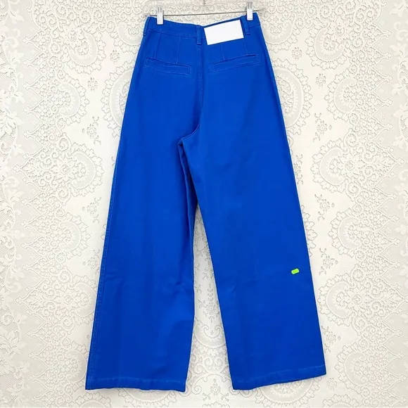 Adidas x KSENIASCHNAIDER 3-Stripe Wide Leg Dyed Jeans Bright Blue Denim