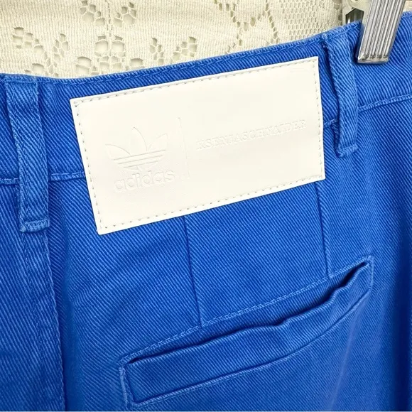 Adidas x KSENIASCHNAIDER 3-Stripe Wide Leg Dyed Jeans Bright Blue Denim