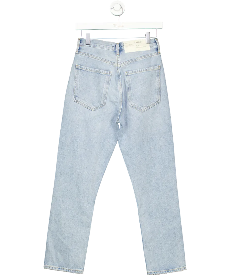 AGOLDE Blue Riley High-rise Straight Leg Crop Jeans W25