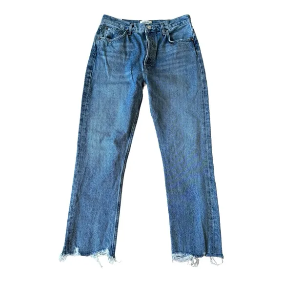 AGOLDE Riley High Rise Crop Straight Jeans 28