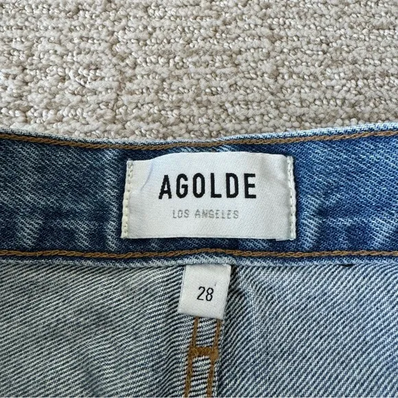 AGOLDE Riley High Rise Crop Straight Jeans 28