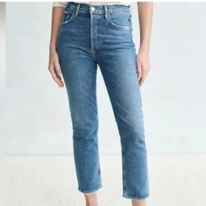 AGOLDE Riley High Rise Crop Straight Jeans 28