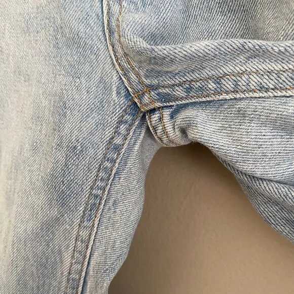 Agolde Riley High Rise Straight Crop Distressed Jeans *Shatter* Sz 25