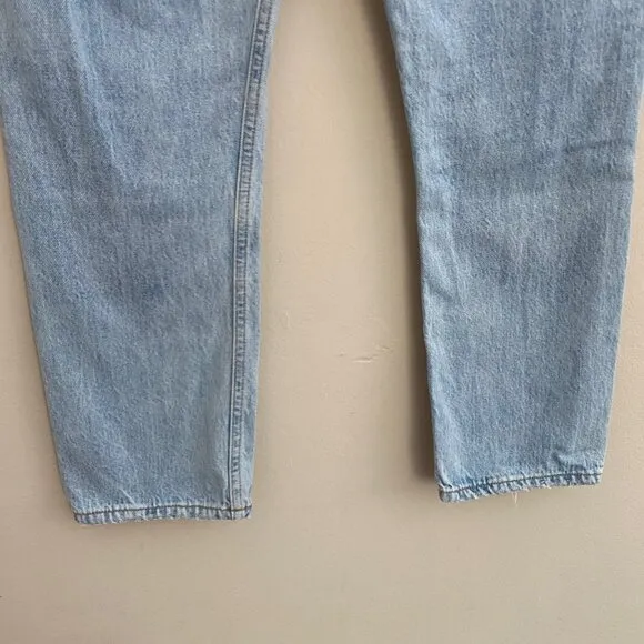Agolde Riley High Rise Straight Crop Distressed Jeans *Shatter* Sz 25