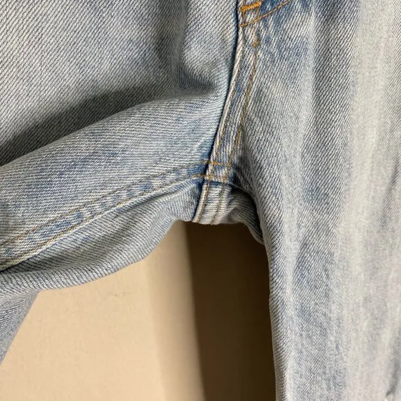 Agolde Riley High Rise Straight Crop Distressed Jeans *Shatter* Sz 25