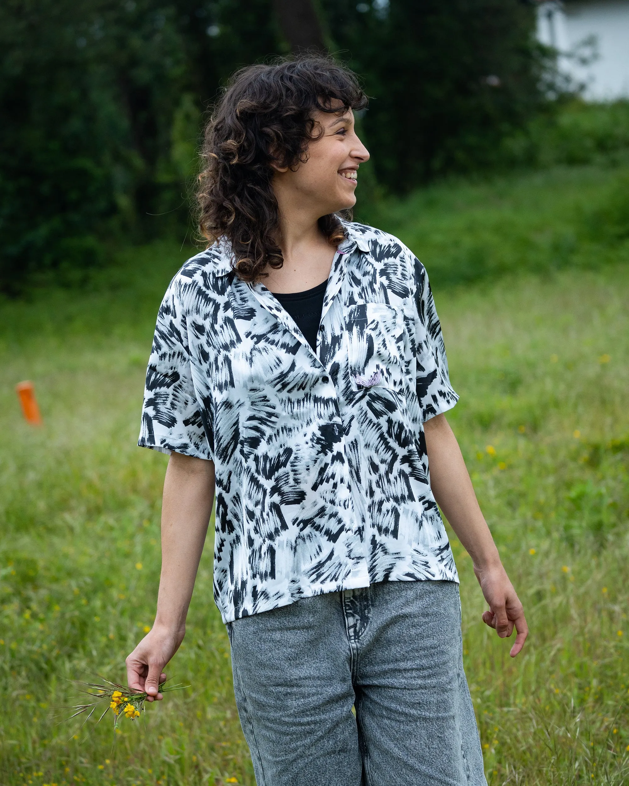 Alix Shirt - BLACK WHITE