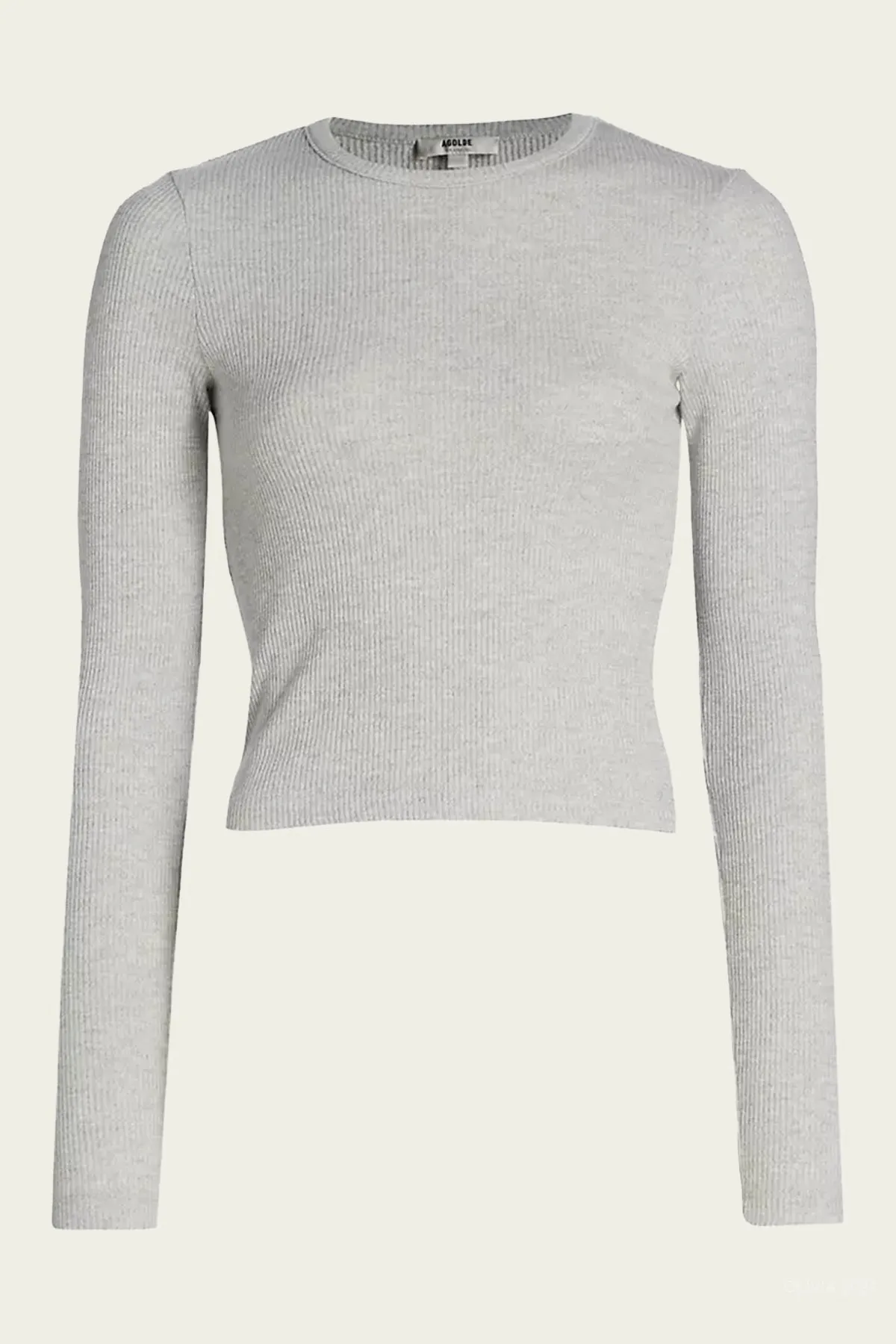 Alma Shrunken Crew Neck in Brushed Grey Heather