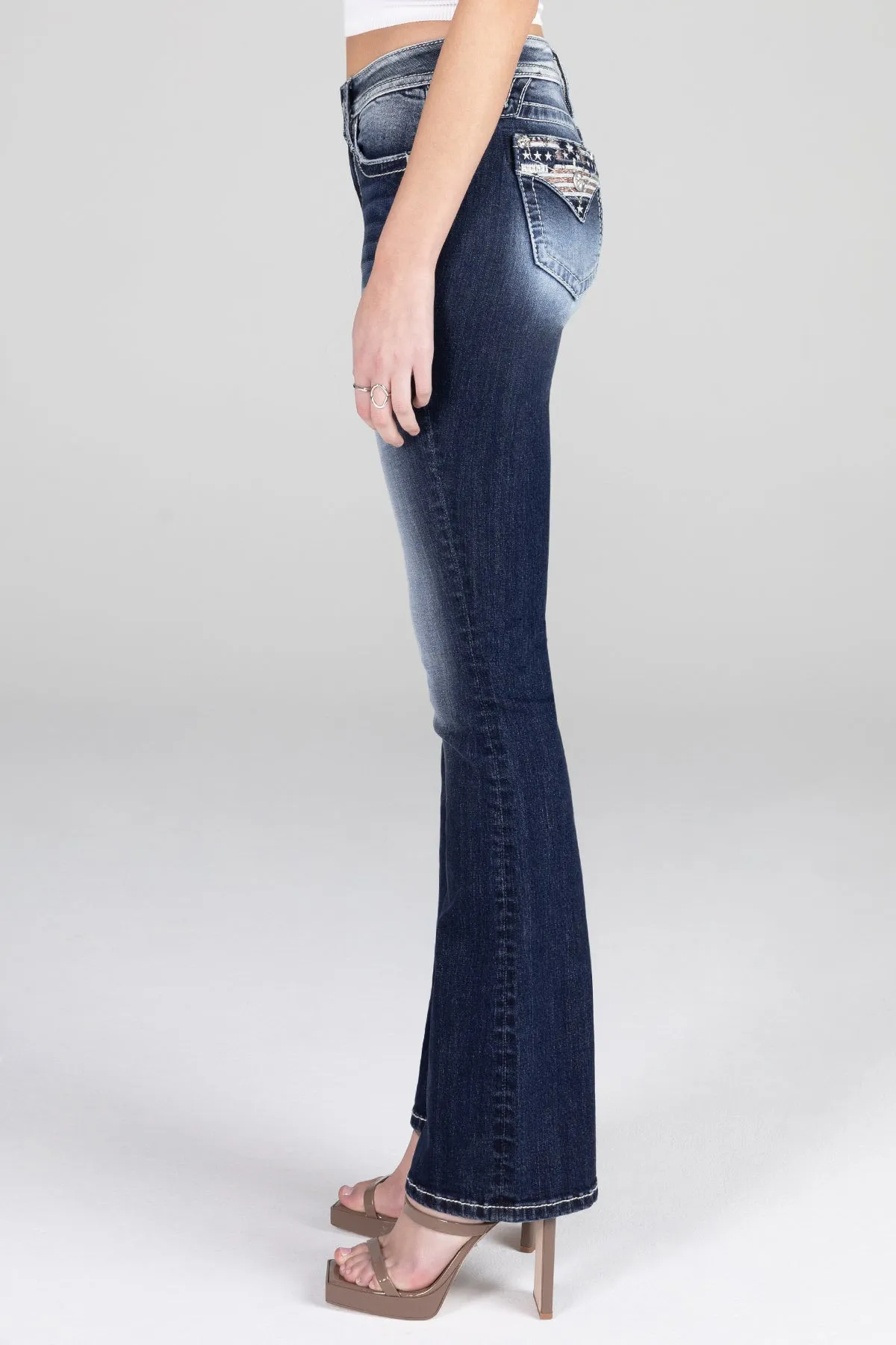 Americana Flag Bootcut Jeans