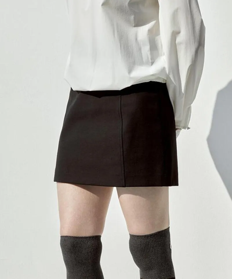 Anell Golf H Cotton Stitch Skirt - Black