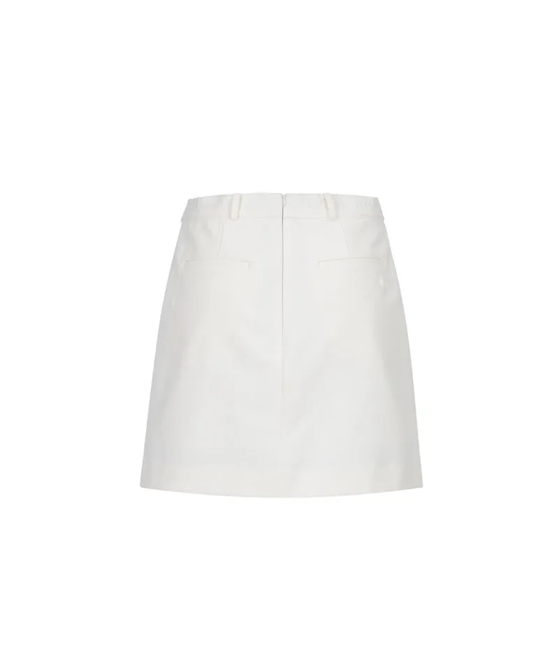 Anell Golf H Cotton Stitch Skirt - Ivory