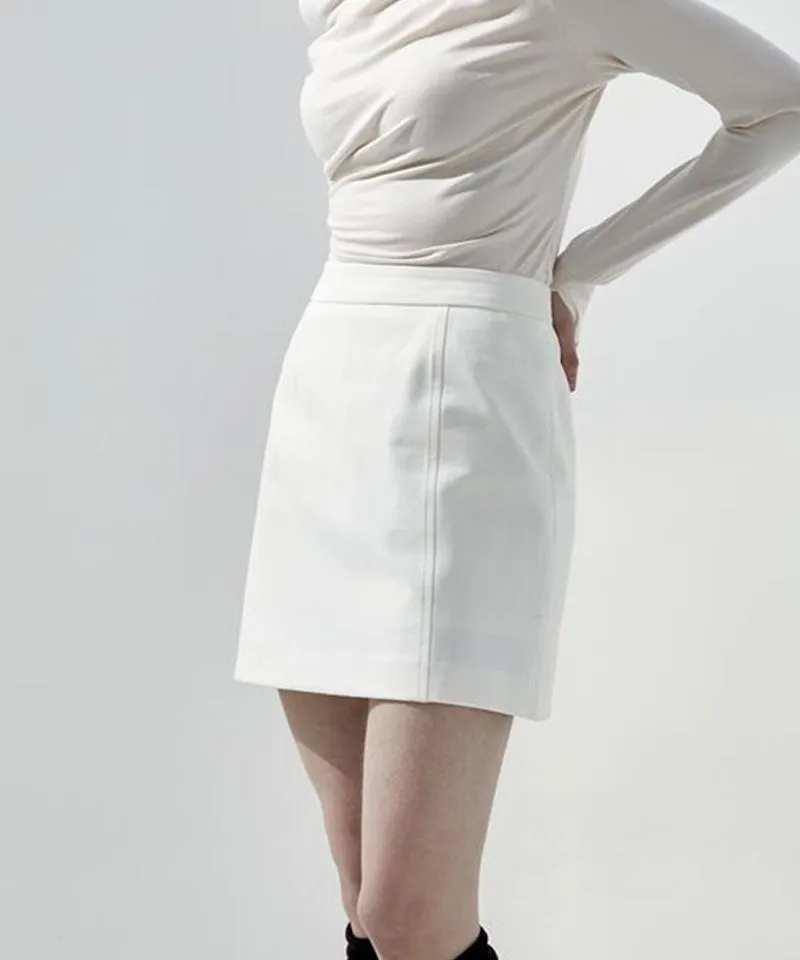 Anell Golf H Cotton Stitch Skirt - Ivory