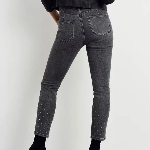 Anthropologie Pilcro High-Rise Beaded Jeans Size 26