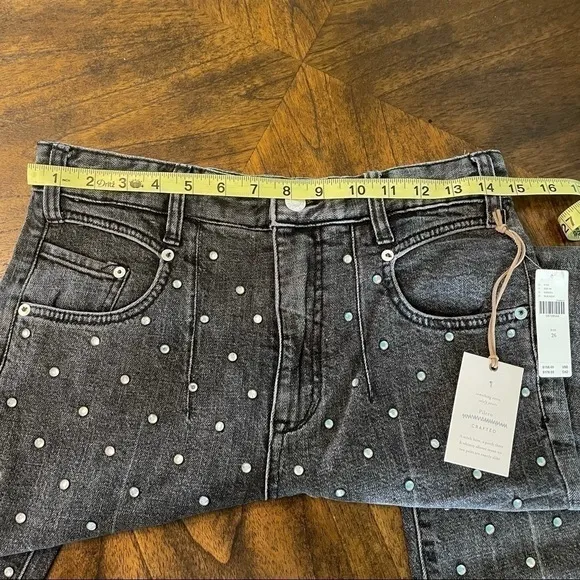 Anthropologie Pilcro High-Rise Beaded Jeans Size 26