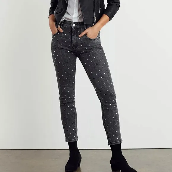 Anthropologie Pilcro High-Rise Beaded Jeans Size 26