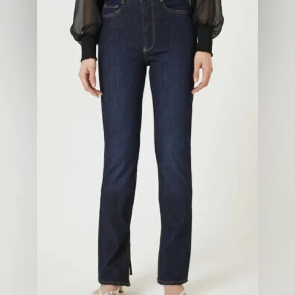 Anthropologie Pilcro The Split Straight Jeans Size 25 NWT