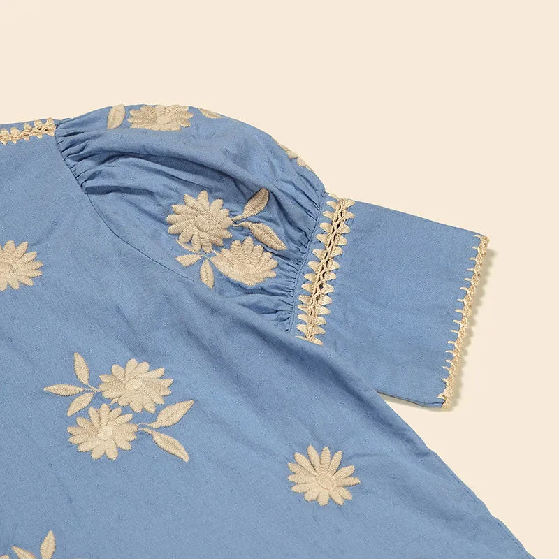 Apolina - Loretta shorts & top set - Cornflower