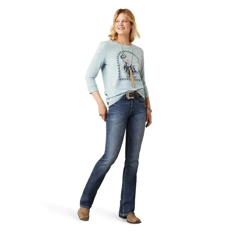 Ariat Womens Real High Rise Bootcut Saylor Natalia Jeans (10044389)