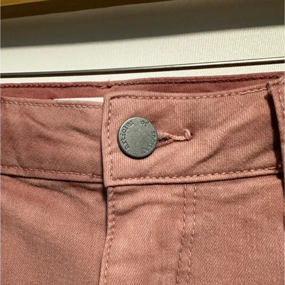 Articles Of Society Pink London Contrast‎ Crop Flare Leg Jeans Sz 27