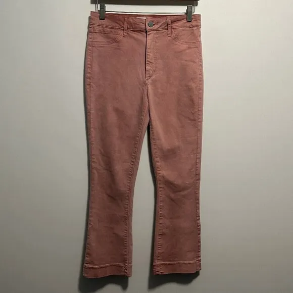 Articles Of Society Pink London Contrast‎ Crop Flare Leg Jeans Sz 27