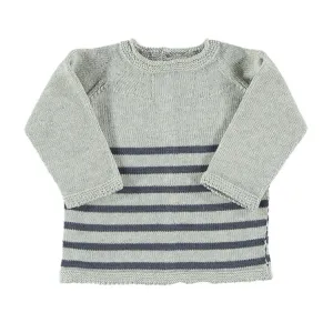 Baby Knitted Sweater Grey Stripes
