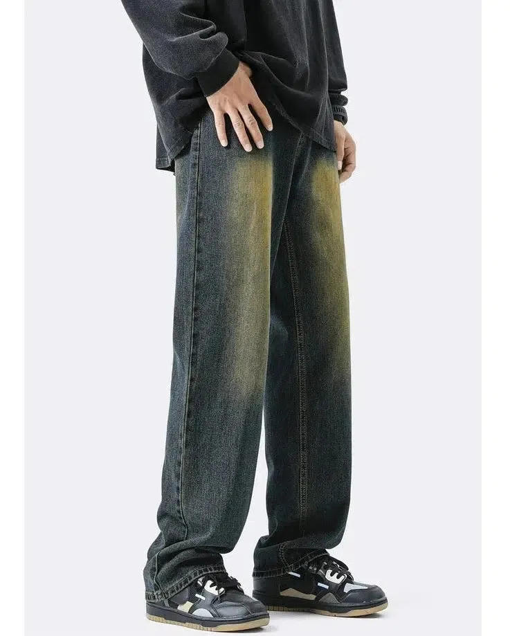 Basic Wide-leg Straight Jeans
