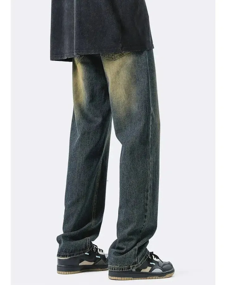 Basic Wide-leg Straight Jeans