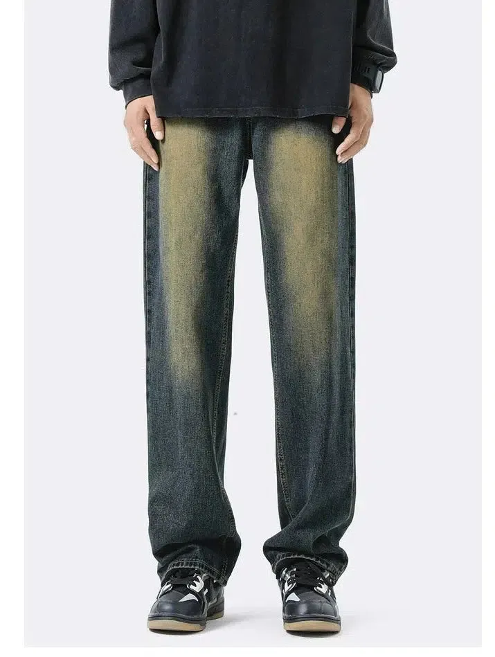 Basic Wide-leg Straight Jeans