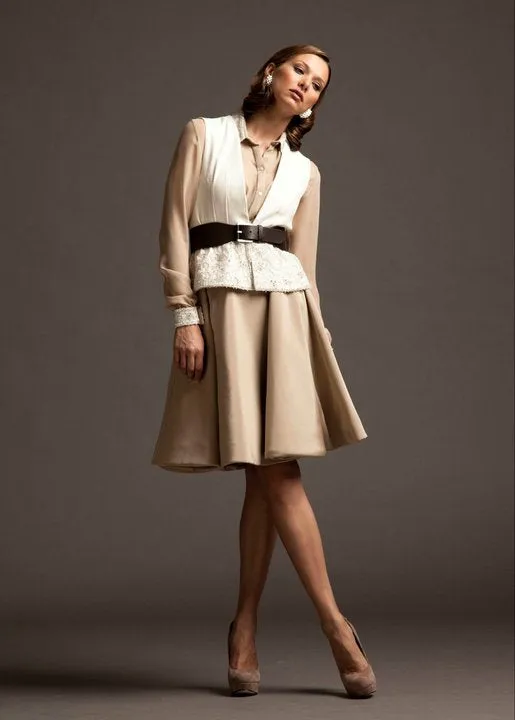 Beaded Button-Up Blouse, Skirt, & Beaded Vest