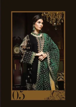 Beautiful chiffon dress by ayra in black and bottle green color Model # C 1132