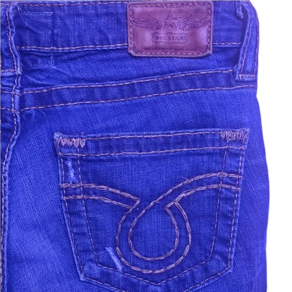 BIG STAR &quot;Liv&quot; Low Rise Boot Cut Jeans Medium Wash Women's Size 26R Vintage EUC