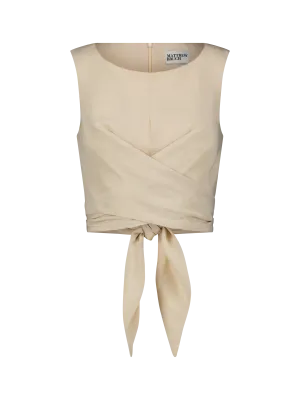 Boat Neck Wrap Top