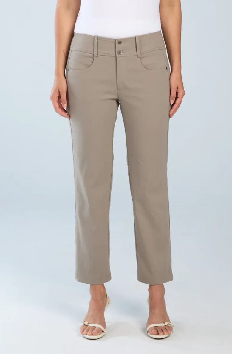 Brenda Beddome Original Crop Pant Straight Leg Mushroom