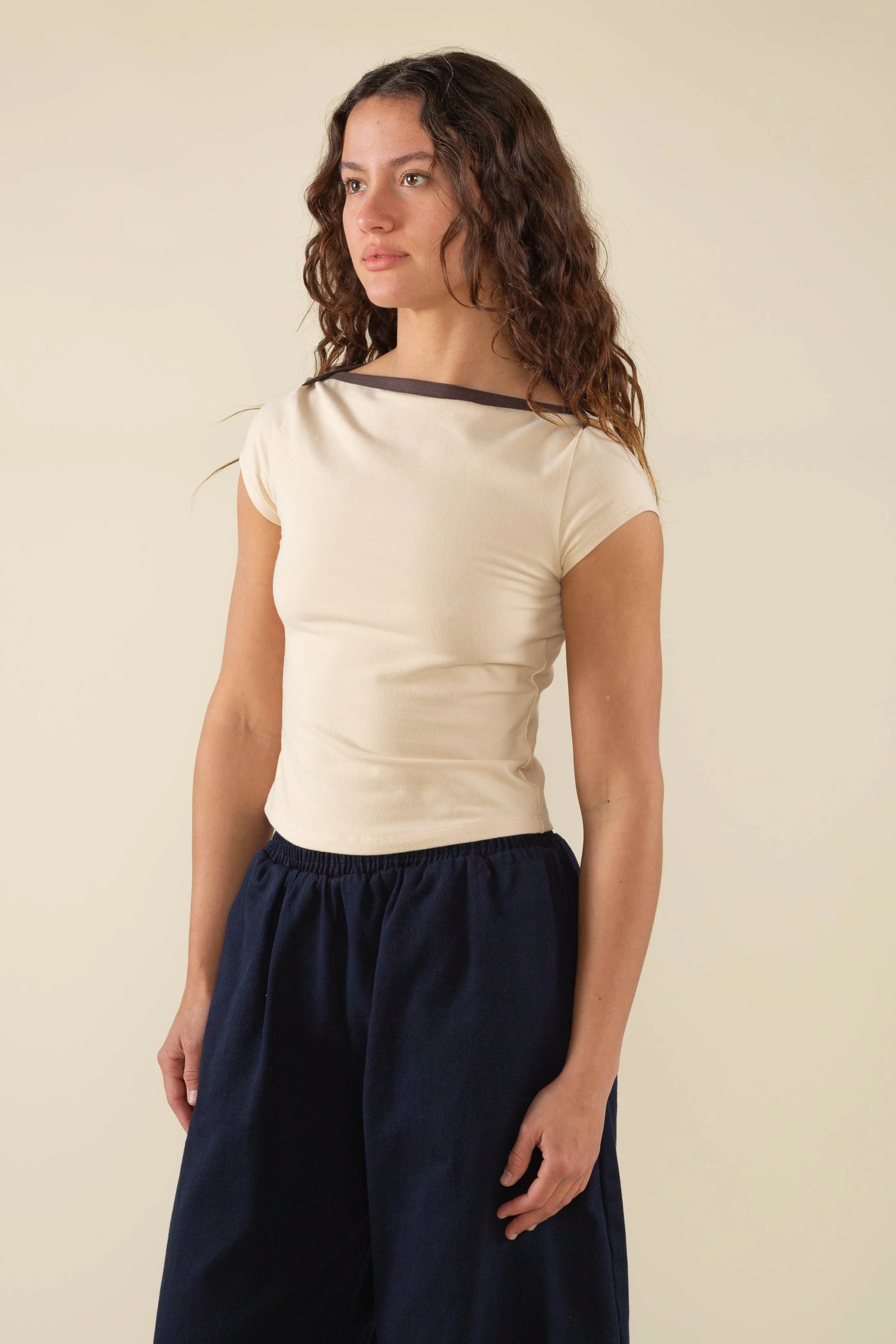 Brisa Boat Neck Baby Tee