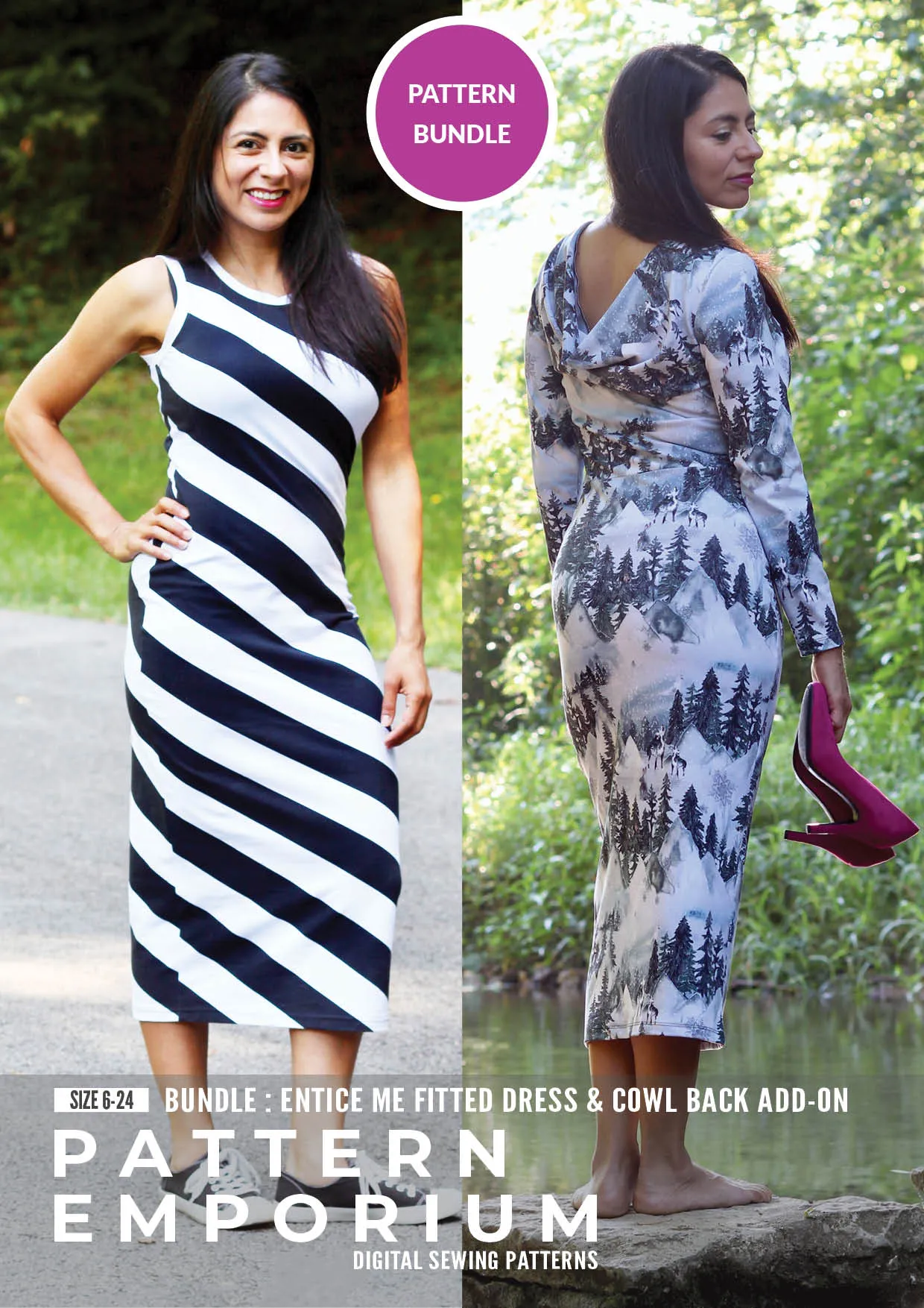 Bundle | Entice Me Dress & Cowl Back Add-On Patterns