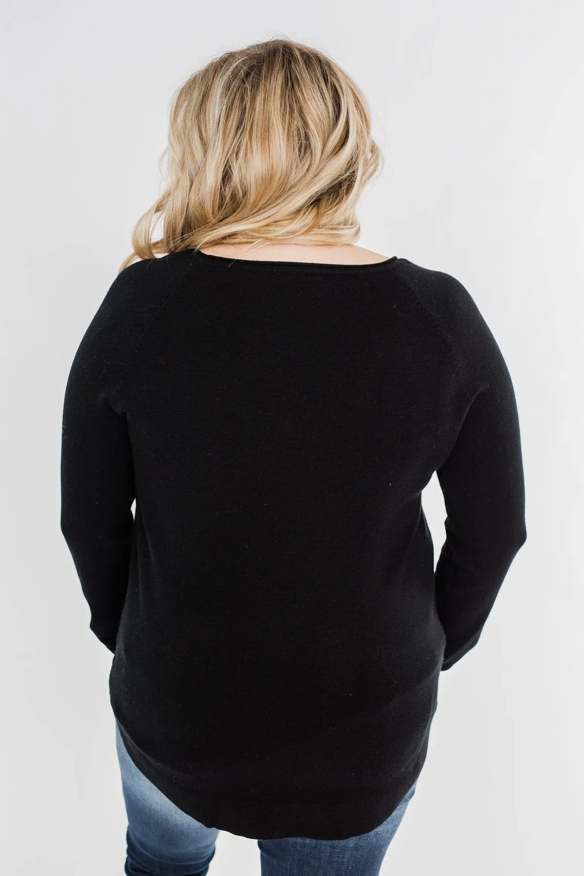 Butter Me Up Sweater- Black