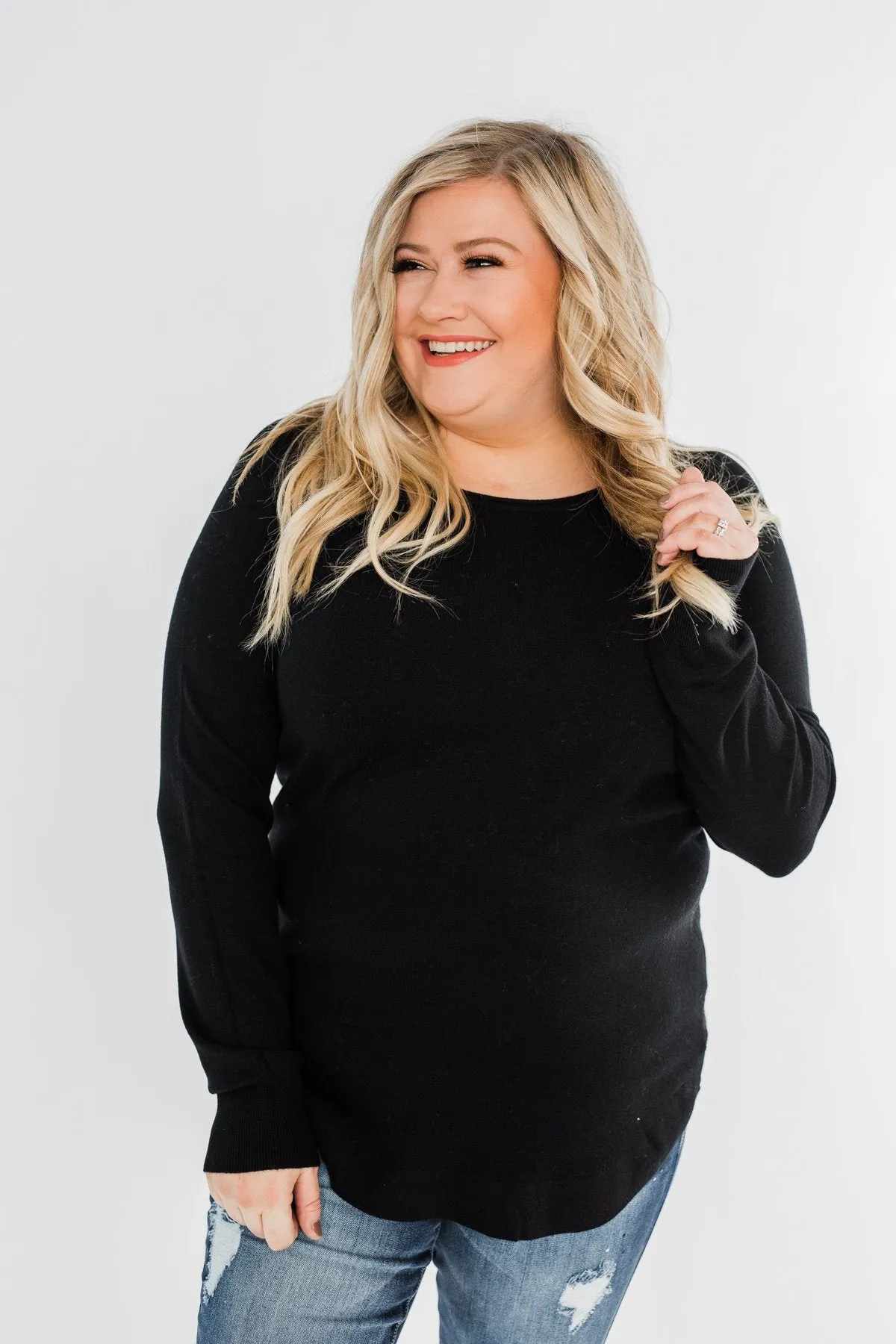 Butter Me Up Sweater- Black