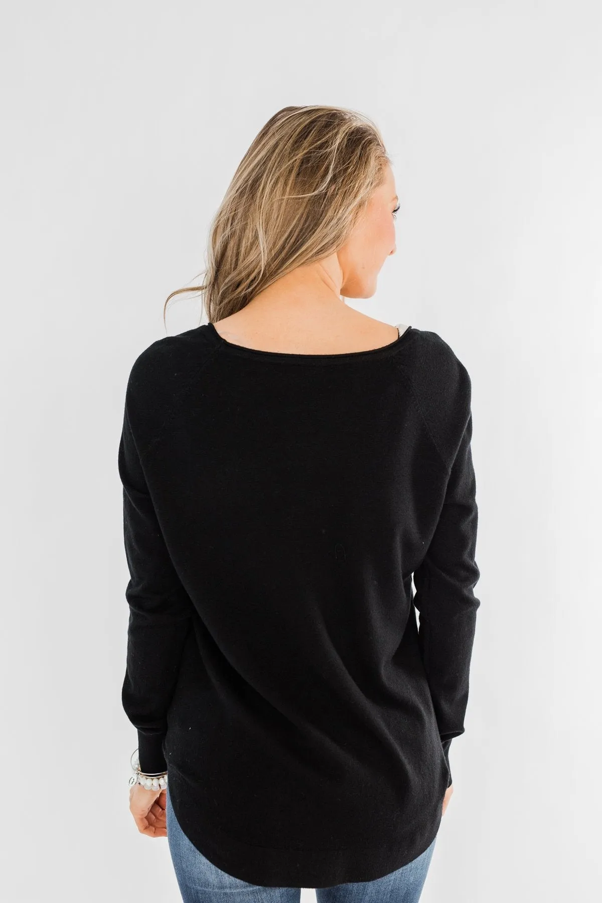 Butter Me Up Sweater- Black