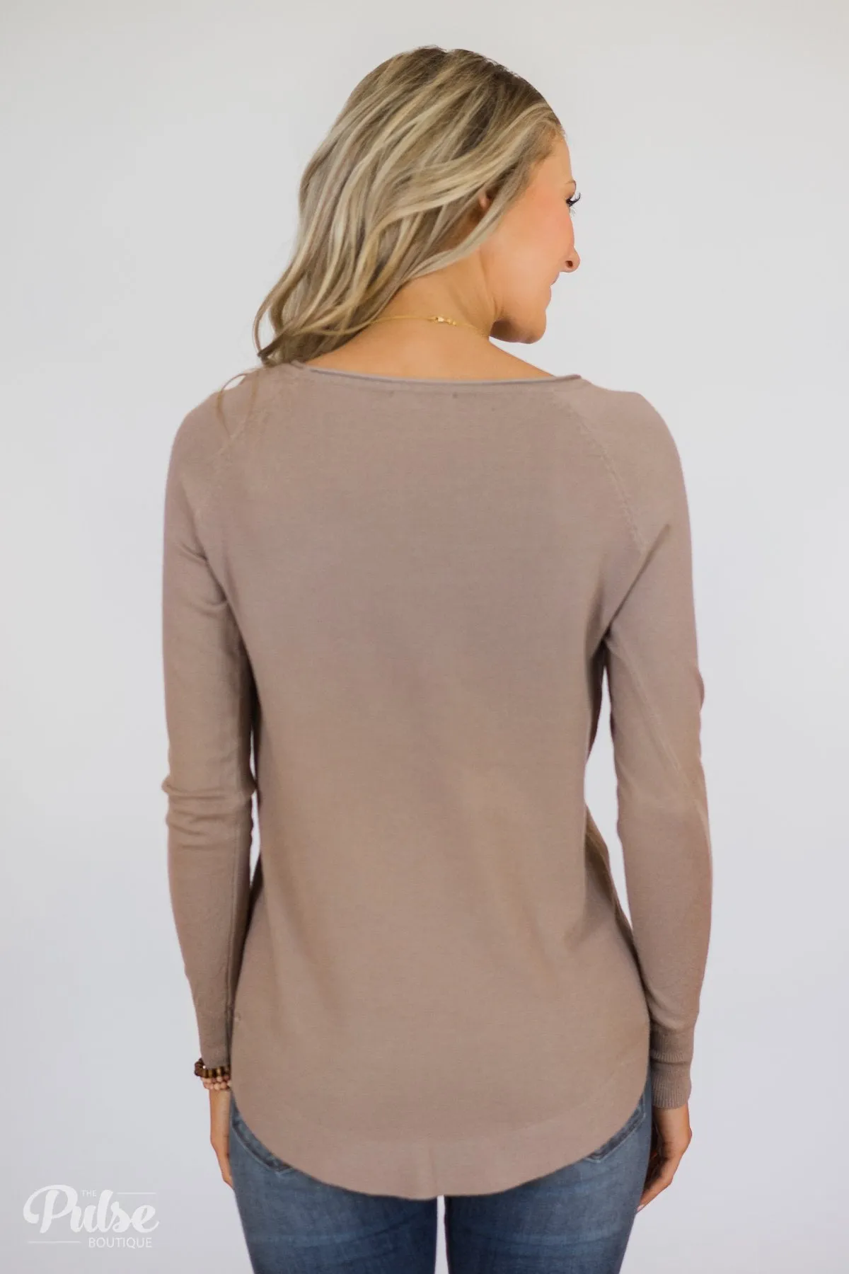 Butter Me Up Sweater- Light Mocha