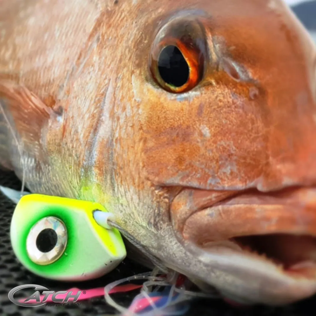 Catch Beady Eye Kabura Jig in Orange Crackle with Glow and UV (60-150g)