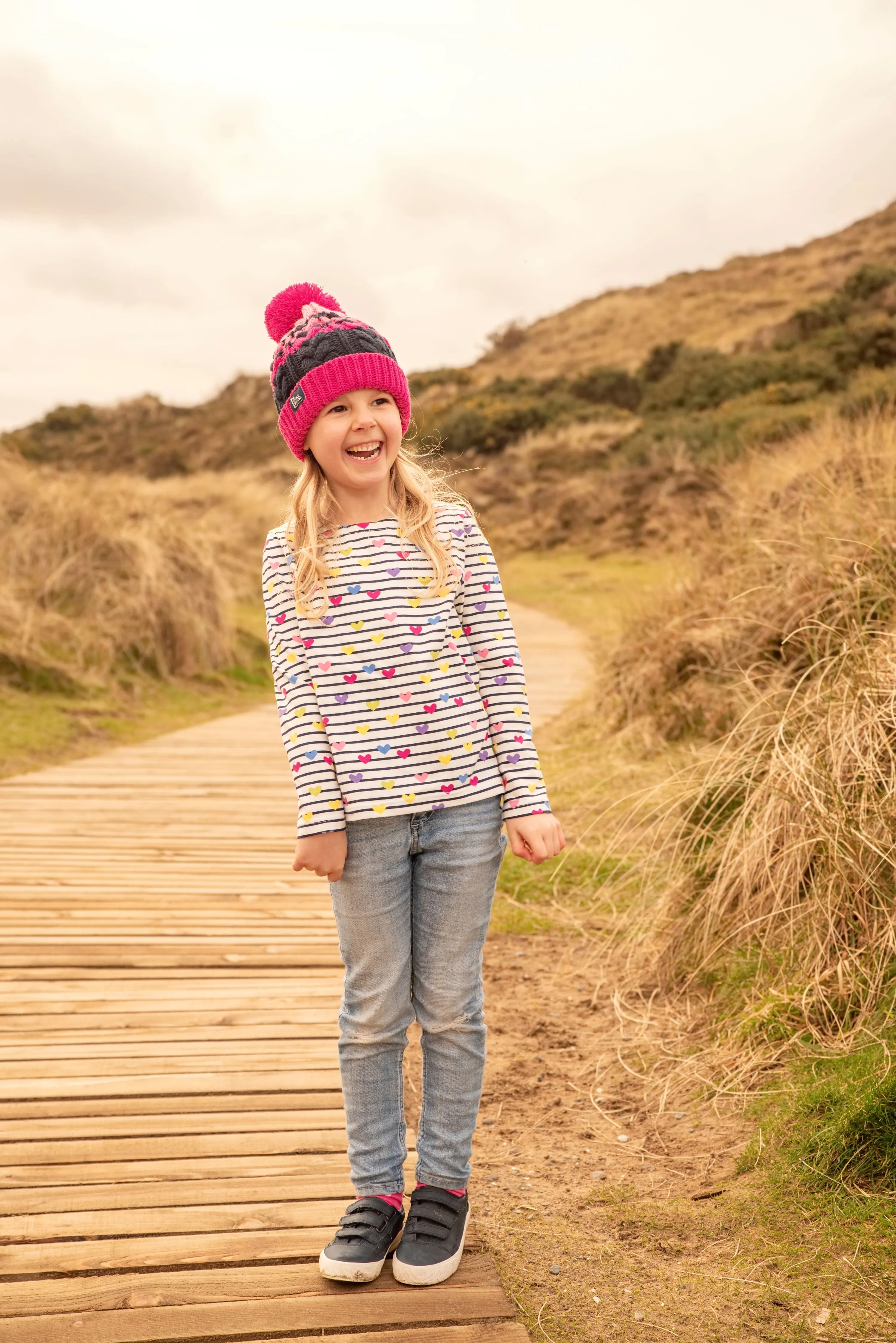 Causeway Girls Top - Heart Print
