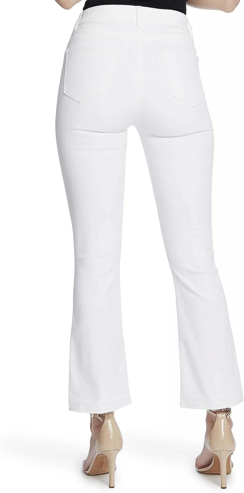 Cece Women's Misses Flare Button Fly Jeans 7099380 Ultra White 14