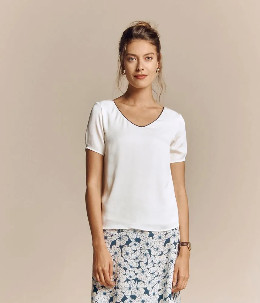 CHARMY CREPE LINED TOP